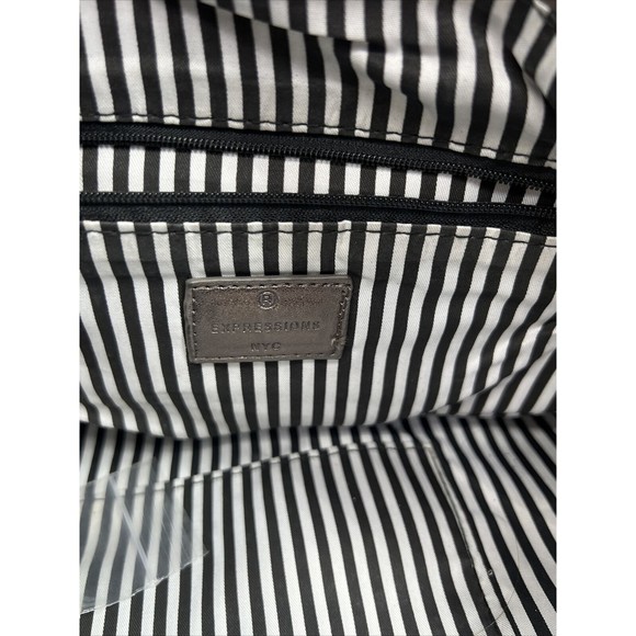 Expression Iridescent Silver￼ Purse Folds To Clutch Shoulder Bag Chain Magnet - Picture 7 of 8